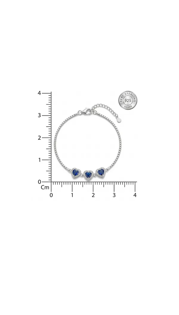 925_Sterling_Silver_3-Blue_Heart_Halo_Bracelet