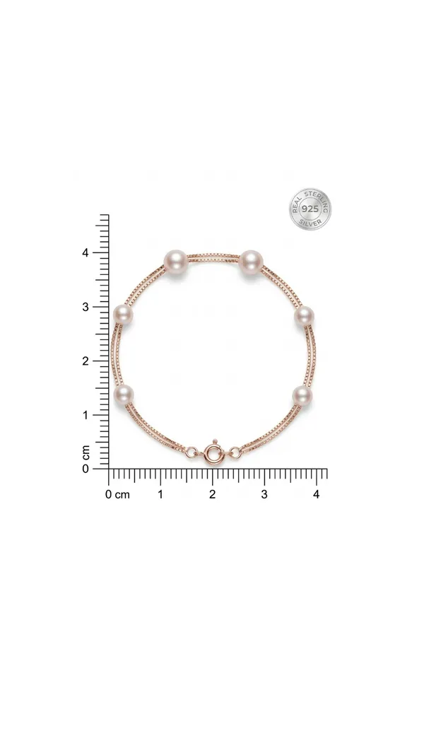 925_Sterling_Silver_Rose_Gold_Plated_Luna_Pearl_Chain_Bracelet_Made