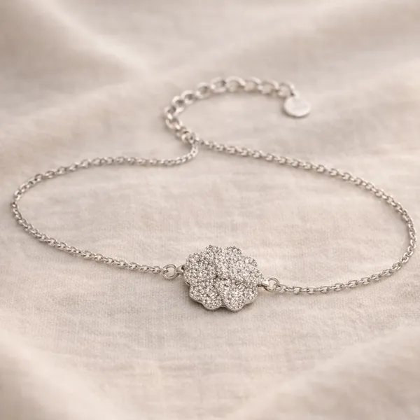925_Sterling_Silver_Floral_sparkel_925_sterling_silver_Bracelet
