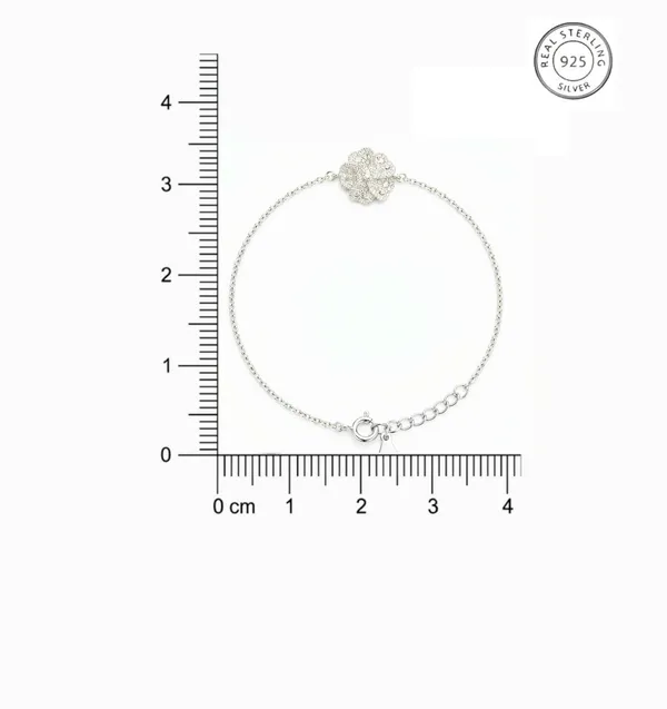 925_Sterling_Silver_Floral_sparkel_925_sterling_silver_Bracelet