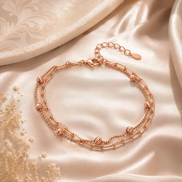 925_Sterling_Silver_With_Rose_Gold_Plated_Luxe_Verona_Link_Bracelet