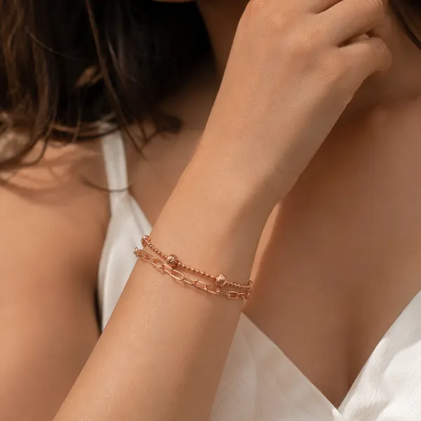 925_Sterling_Silver_With_Rose_Gold_Plated_Luxe_Verona_Link_Bracelet