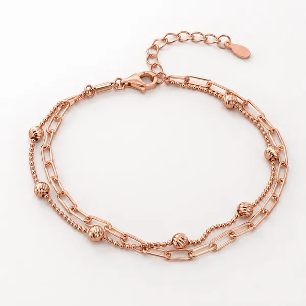 925_Sterling_Silver_With_Rose_Gold_Plated_Luxe_Verona_Link_Bracelet