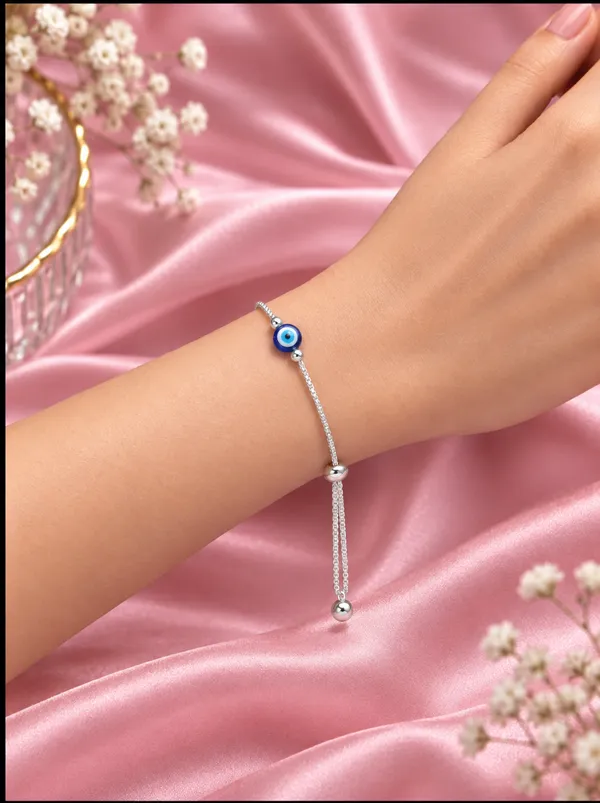 925_Sterling_Silver_Blue_Evil_Eye_Adjustable_Slider_Chain_Bracelet