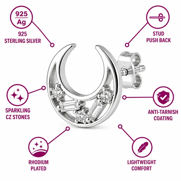 925_Sterling_Silver_Finish_Crystal_Moon_Stud_earring