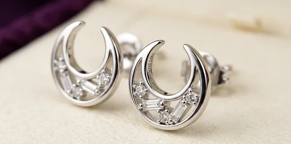 925_Sterling_Silver_Finish_Crystal_Moon_Stud_earring