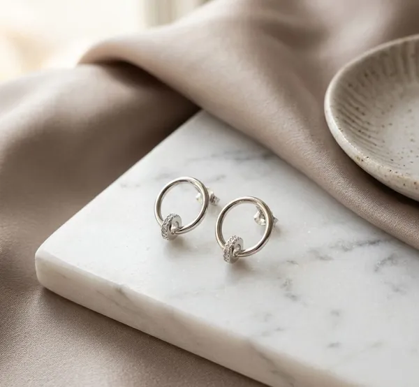 925_Sterling_Silver_Zircon_Hoop_Earring