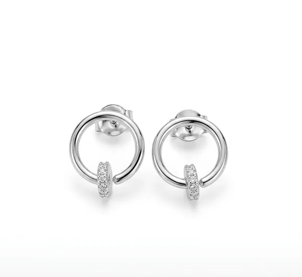 925_Sterling_Silver_Zircon_Hoop_Earring
