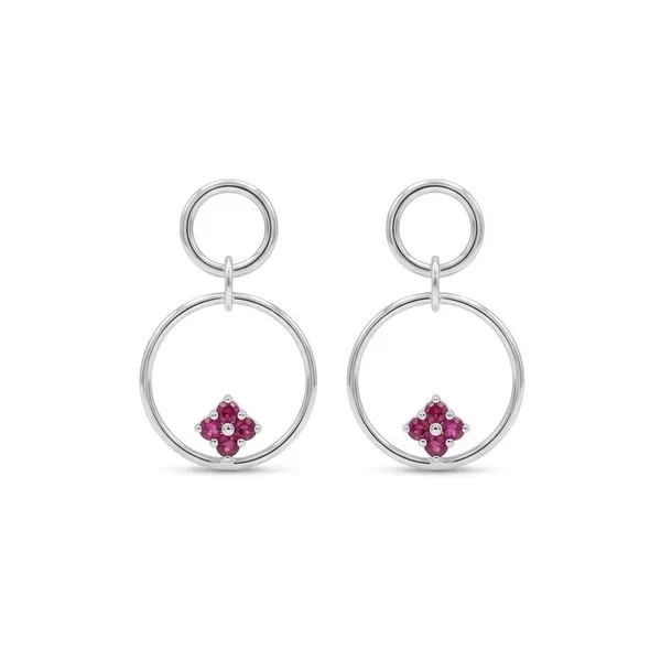 925_Sterling_Silver_Elegant_Finish_Pink_Floral_Circle_Drop_Earring