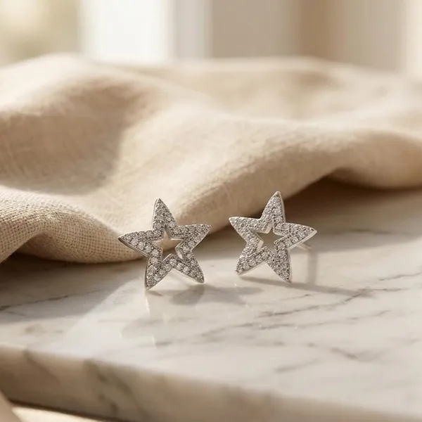 925_Sterling_Silver_Finish_Crystal_Star_earrings