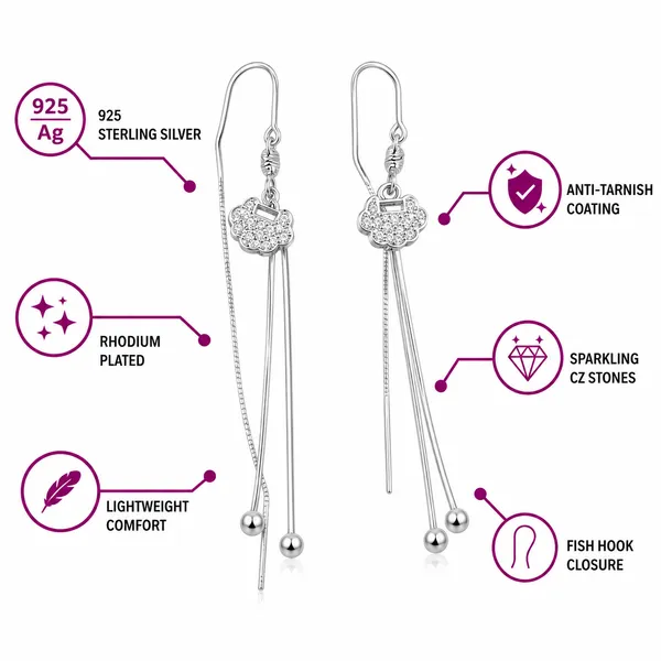 925_Sterling_Silver_Cloud_Charm_Long_Drop_Earrings