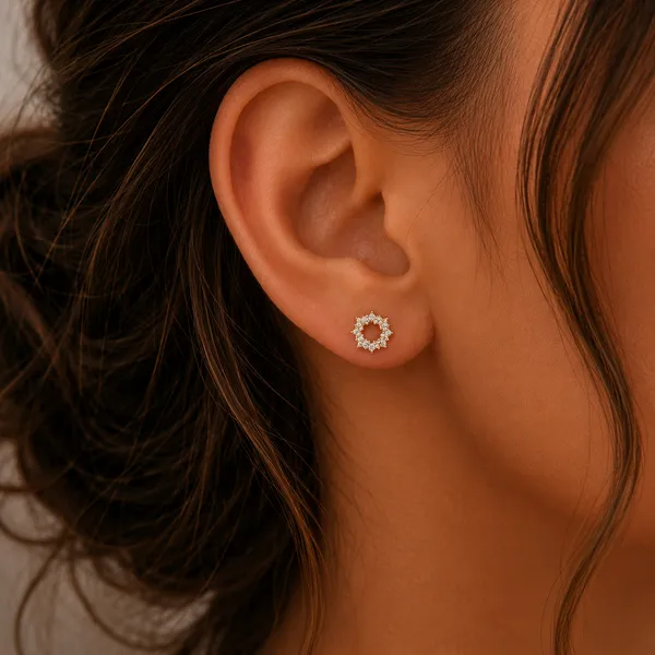 925_Sterling_Silver_Rose_Gold_Plated_Floral_Diamond_earrings