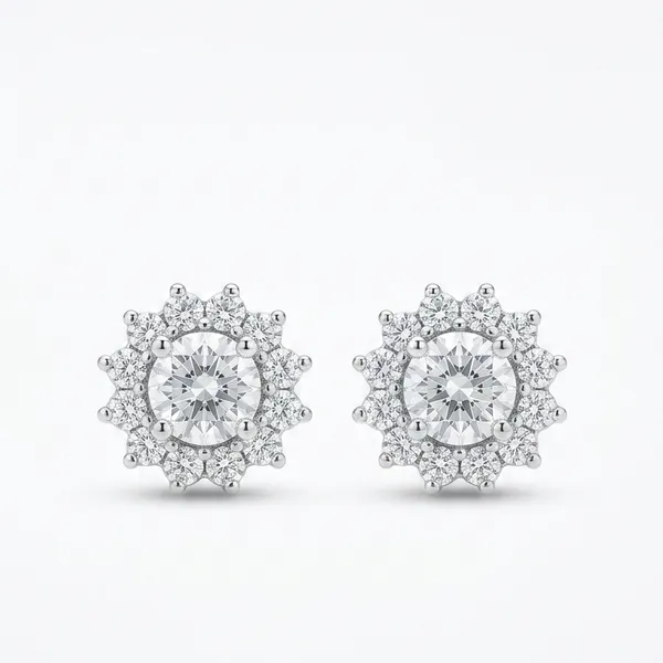 925_Sterling_Silver_Floral_Cluster_CZ_Jewellery_Earrings
