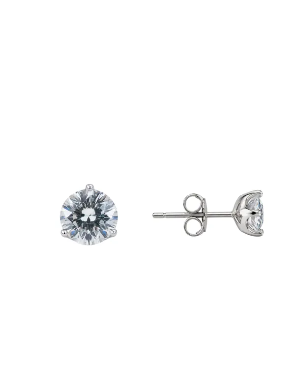 925_Sterling_Silver_Solitaire_Cubic_Zirconia_Earrings