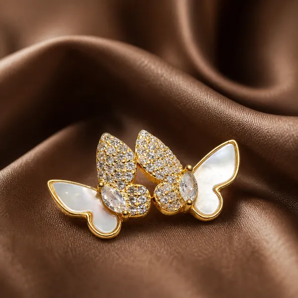 925_Sterling_Silver_With_22K_Gold_Plated_Dual_Wing_Butterfly_Mother_of_Pearl_earrings