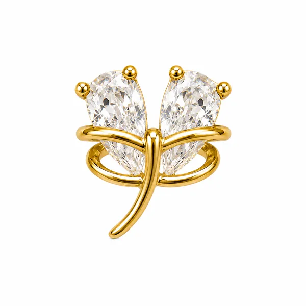 925_Sterling_Silver_Gold_Plated_Butterfly_CZ_Stud_Earrings
