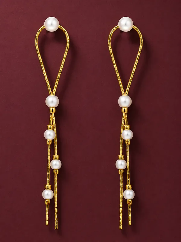 925_Sterling_Silver_22K_Gold_Plated_Pearl_Dangle_Earrings