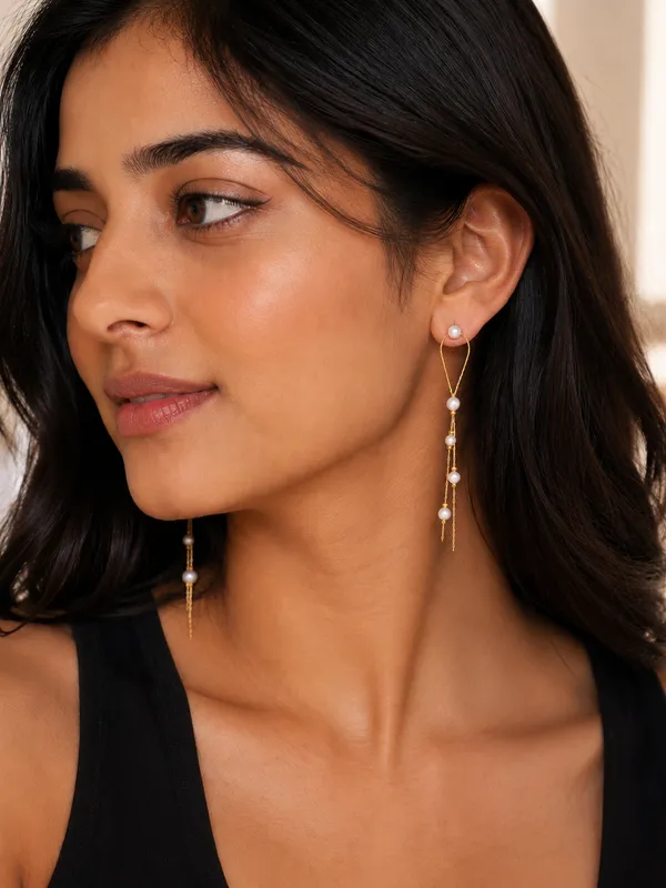 925_Sterling_Silver_22K_Gold_Plated_Pearl_Dangle_Earrings