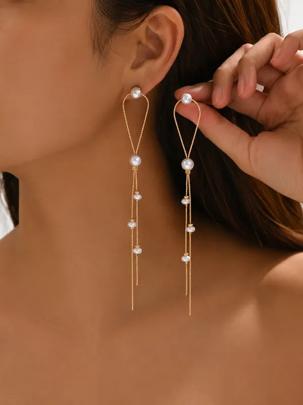 925_Sterling_Silver_22K_Gold_Plated_Pearl_Dangle_Earrings