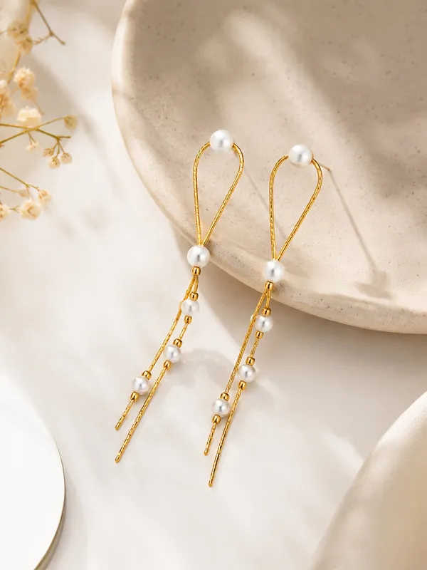 925_Sterling_Silver_22K_Gold_Plated_Pearl_Dangle_Earrings