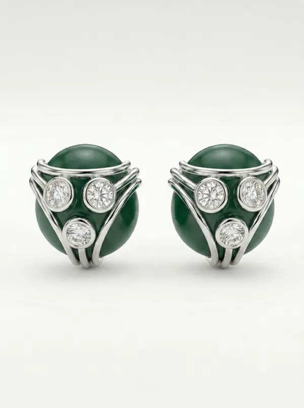 925_Sterling_Silver_Green_Pearl_Stud_Earrings