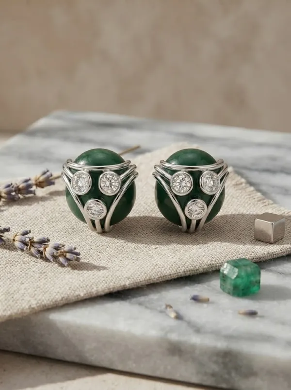 925_Sterling_Silver_Green_Pearl_Stud_Earrings
