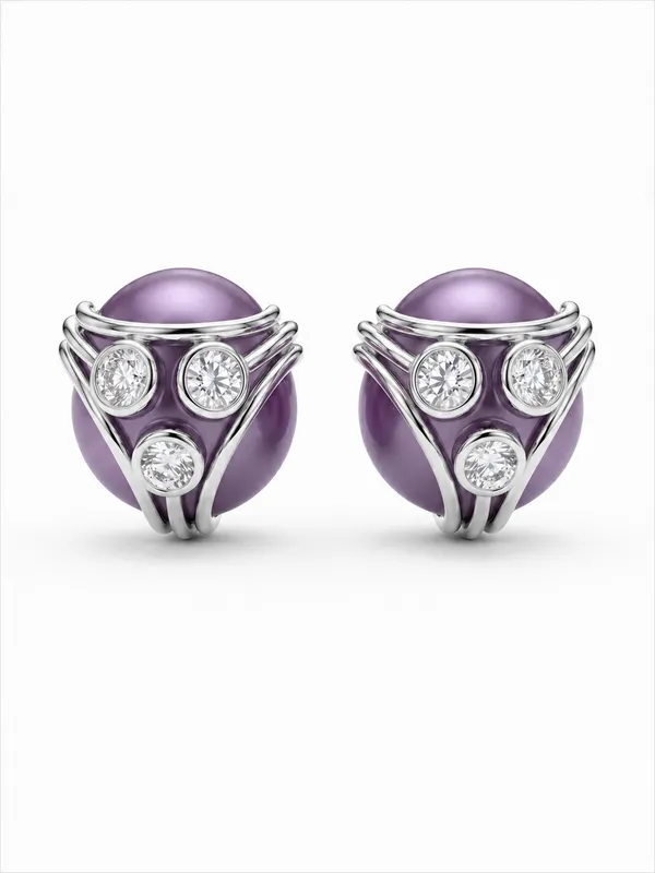 925_Sterling_Silver_Purple_Pearl_Stud_Earrings