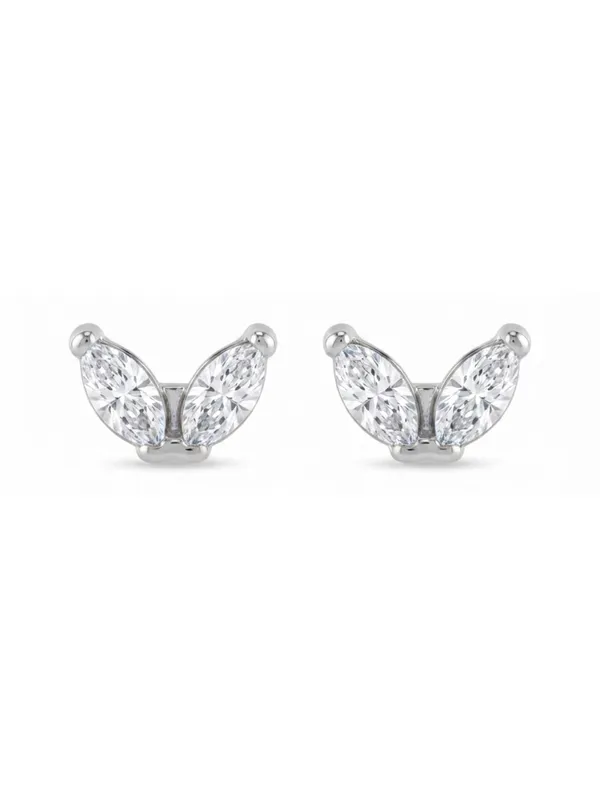 925_Sterling_Silver_22K_Rose_Gold_Plated_Duo_Marquise_Leaf_Stud_Earrings