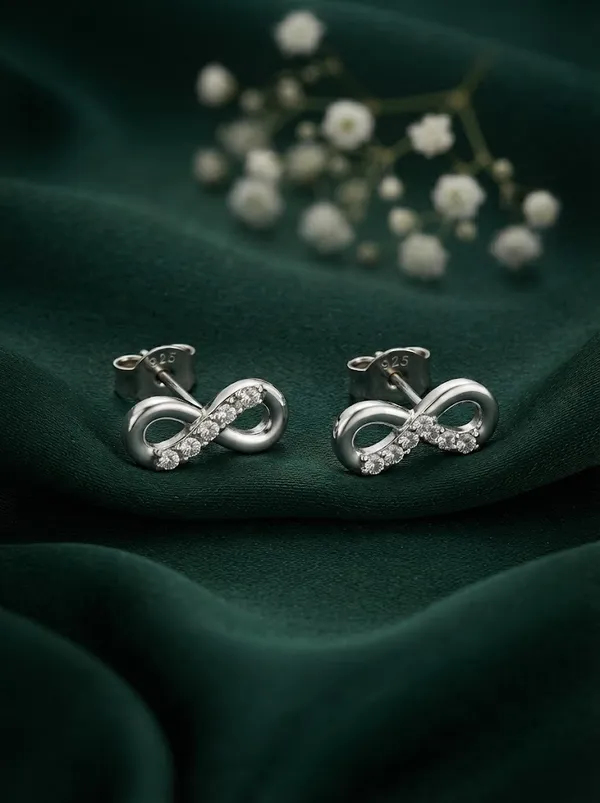 925_Sterling_Silver_Sparkling_CZ_Infinity_Stud_Earrings
