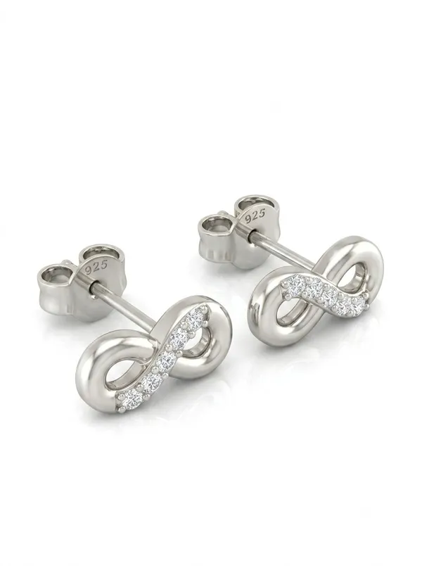 925_Sterling_Silver_Sparkling_CZ_Infinity_Stud_Earrings