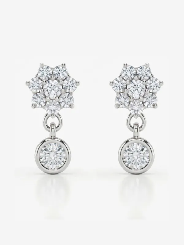 925_Sterling_Silver_Sparkling_CZ_Floral_Drop_Earrings