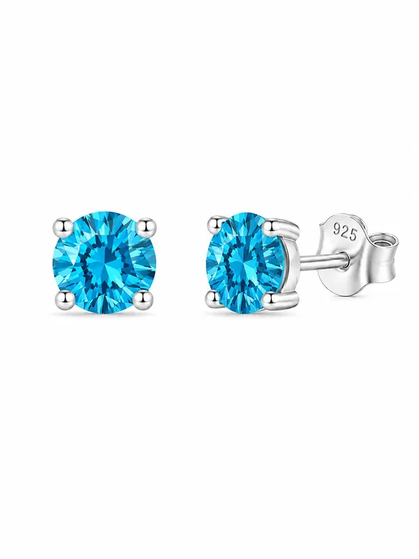 925_Sterling_Silver_Sparkling_Blue_CZ_Turquoise_Round_Stud_Earrings