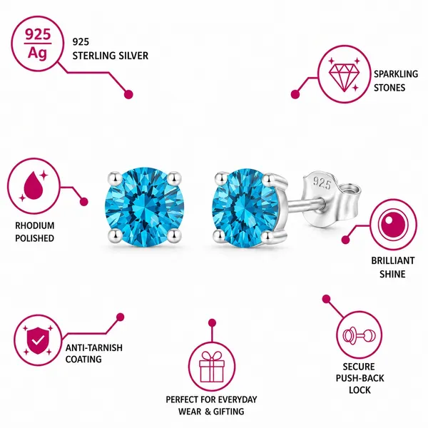 925_Sterling_Silver_Sparkling_Blue_CZ_Turquoise_Round_Stud_Earrings