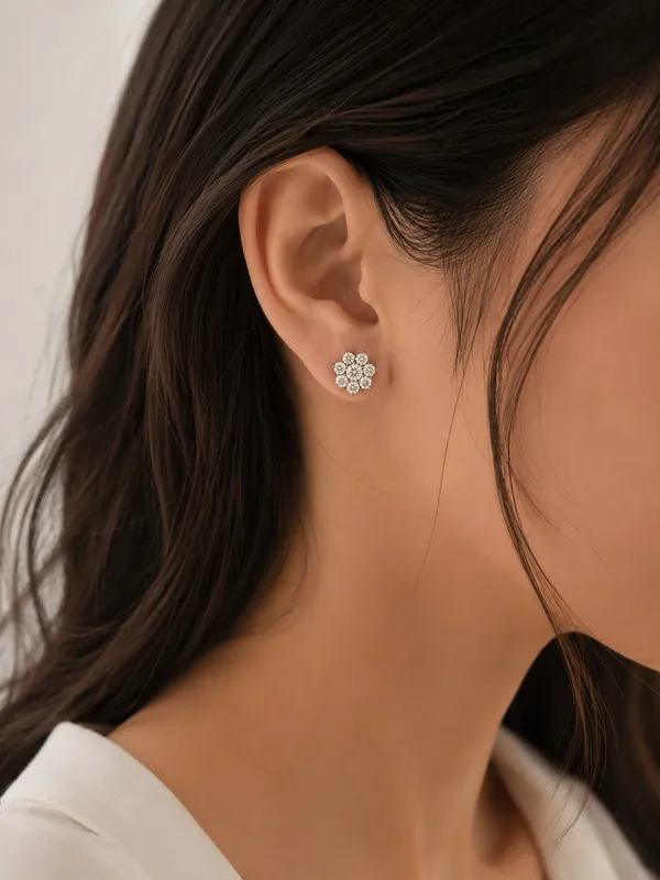 925_Sterling_Silver_Sparkling_Sunflower_Stud_Earrings