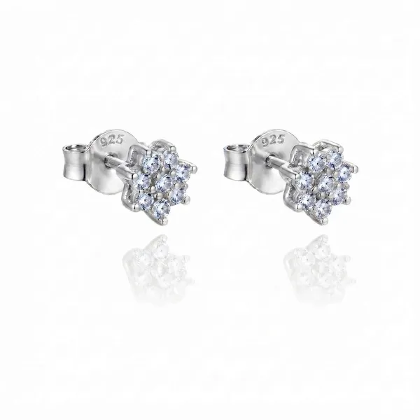 925_Sterling_Silver_Sparkling_Sunflower_Stud_Earrings