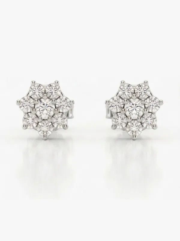 925_Sterling_Silver_Sparkling_Sunflower_Stud_Earrings