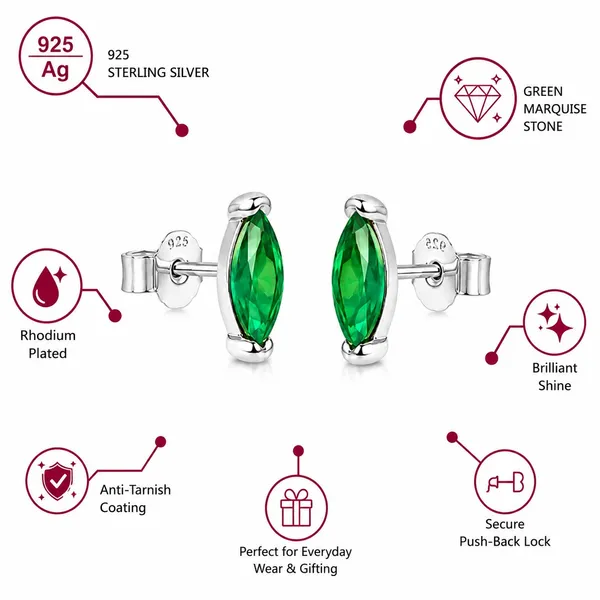 925_Sterling_Silver_Green_Marquise_Stone_Stud_Earrings