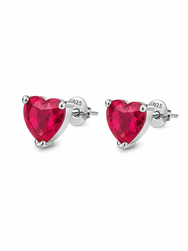 925_Sterling_Silver_Sparkling_Pink_Heart_Stud_Earrings