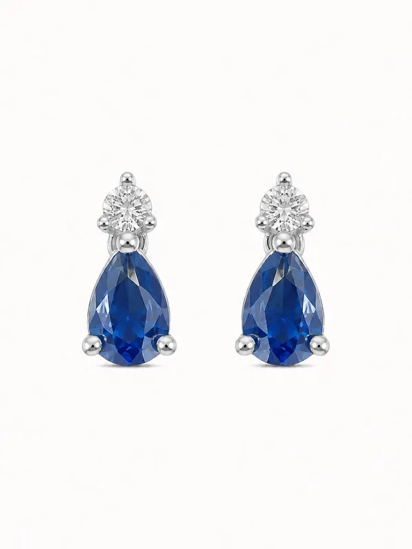 925_Sterling_Silver_Sparkling_Blue_Teardrop_Stud_Earrings