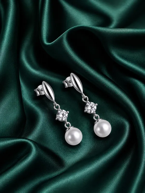 925_Sterling_Silver_Sparkling_CZ_Pearl_Drop_Earrings