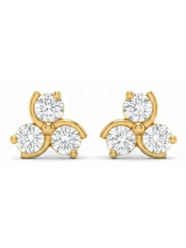 925_Sterling_Silver_22K_Gold_Plated_Sparkling_CZ_Tiro_Petal_Stud_Earrings