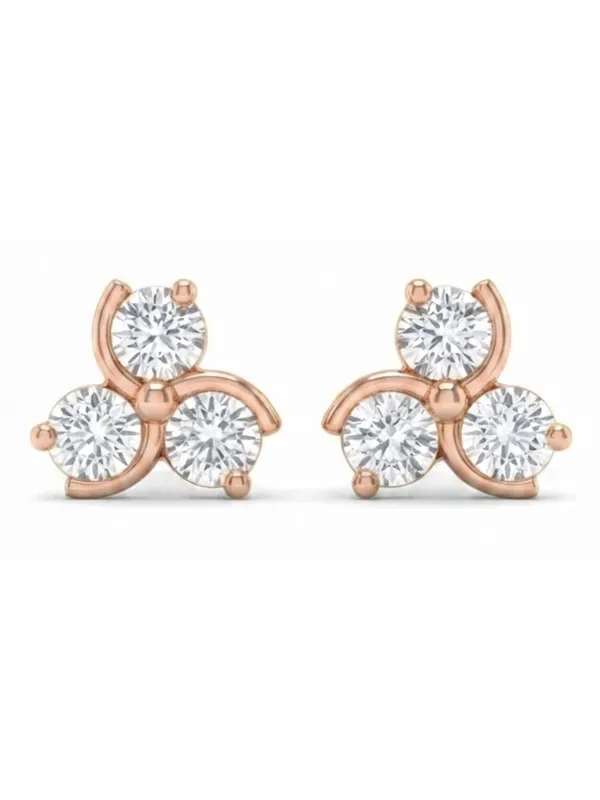 925_Sterling_Silver_22K_Rose_Gold_Plated_Sparkling_CZ_Tiro_Petal_Stud_Earrings