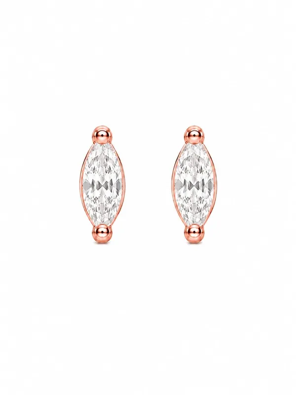 925_Sterling_Silver_22K_Rose_Gold_Plated_Sparkling_CZ_Marquise_Stud_Earrings