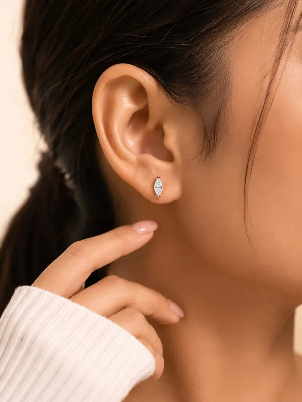 925_Sterling_Silver_22K_Rose_Gold_Plated_Sparkling_CZ_Marquise_Stud_Earrings