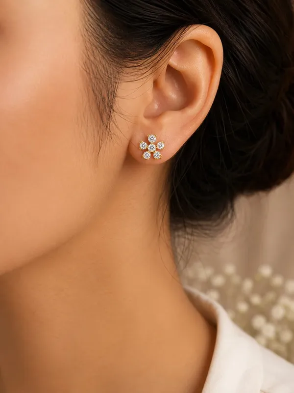 925_Sterling_Silver_22K_Gold_Plated_Brilliant_CZ_Blossom_Cluster_Stud_Earrings