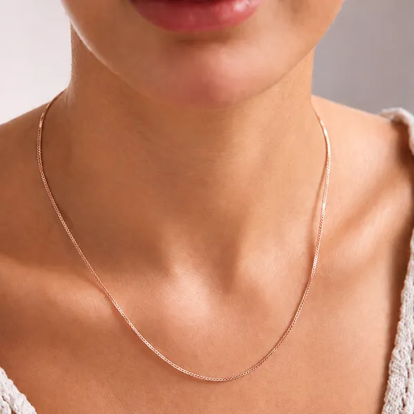 925_Sterling_Silver_With_Rose_Gold_Plated_Box_Chain_Necklace