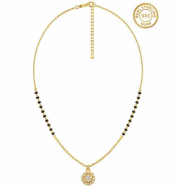925_Sterling_Silver_Gold_Plated_Halo_Crystal_Mangalsutra