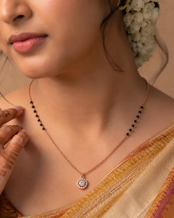 925_Sterling_Silver_Rose_Gold_Plated_Halo_Crystal_Mangalsutra