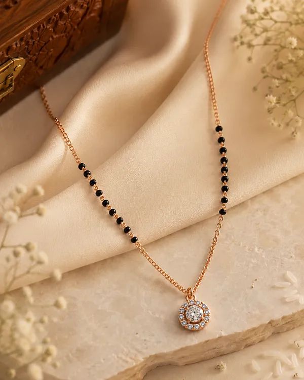 925_Sterling_Silver_Rose_Gold_Plated_Halo_Crystal_Mangalsutra