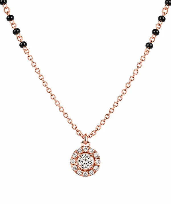 925_Sterling_Silver_Rose_Gold_Plated_Halo_Crystal_Mangalsutra